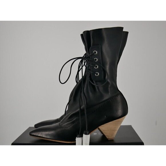 NWT Coach Lace Up Tassle Bootie in Black 5 - Picture 1 of 5